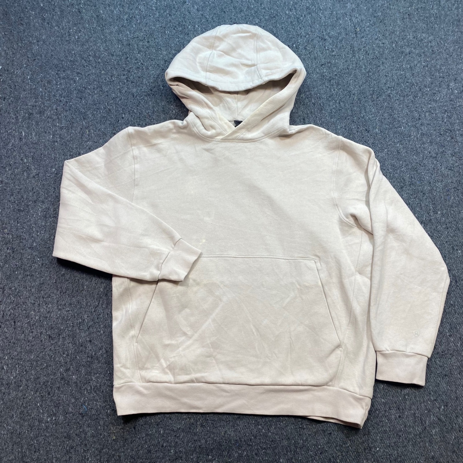 Lululemon Steady State Hoodie Sz S Mens Cream Tan Minimalist Fleece Pullover